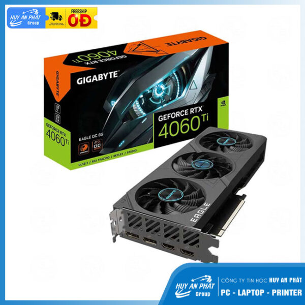Card đồ họa Gigabyte GeForce RTX 4060 EAGLE OC (8GB/ GDDR6/ 128 bit)