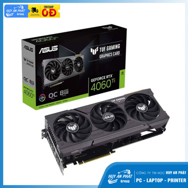 Card đồ họa Asus TUF Gaming RTX 4060 Ti GDDR6 OC Edition (8GB/ GDDR6/ 128 bit)