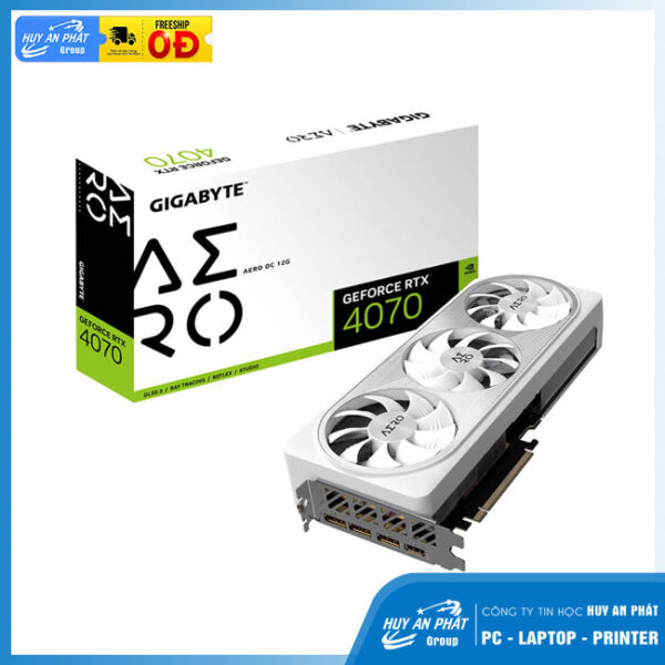 Card đồ họa Gigabyte GeForce RTX 4070 AERO OC (12Gb/ GDDR6X/ 192 bit)