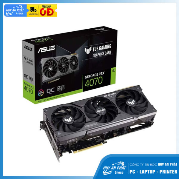 Card đồ họa Asus TUF-RTX4070-O12G-GAMING (Geforce RTX 4070/ 12GB/ GDDR6X/ 192 bit)