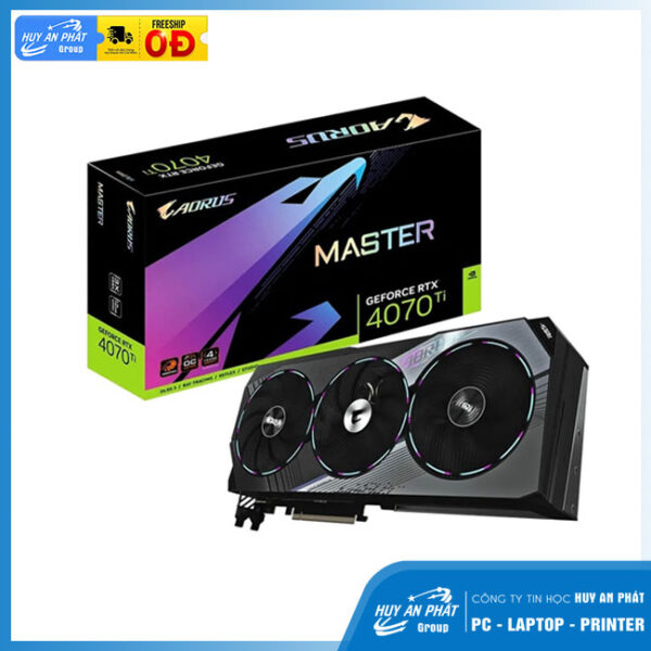 Card đồ họa Gigabyte AORUS GeForce RTX 4070 Ti MASTER (12GB/ GDDR6X/ 192 bit)