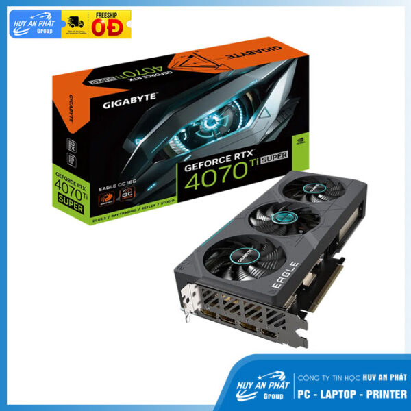 Card đồ họa Gigabyte GeForce RTX 4070 Ti SUPER EAGLE OC (16GB/ GDDR6X/ 256 bit)