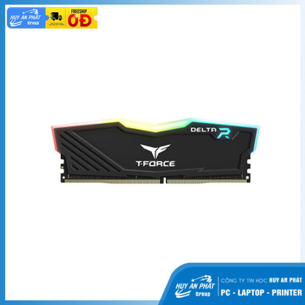 RAM DDR4 16G/3600 TEAM T-Force Delta LED RGB Đen - Chính Hãng