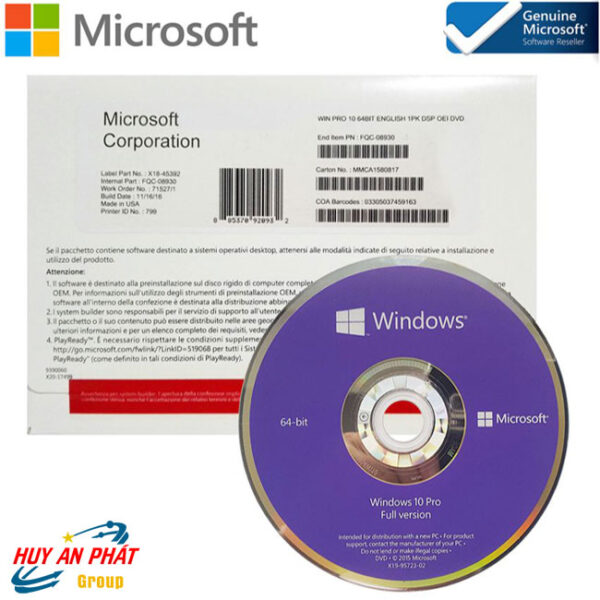 Cài Đặt Windows 10 Pro Bản Quyền 32-bit/64-bit ( Vĩnh Viễn )