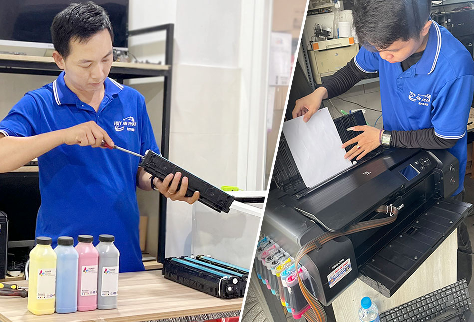 Kỹ thuật sửa chữa nạp mực máy in Huy An Phát