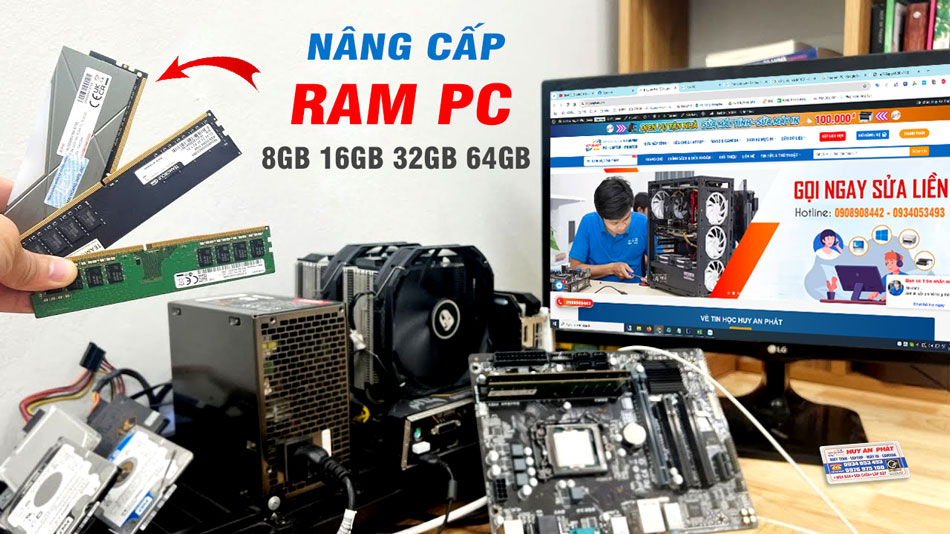 Dịch Vụ Sửa Máy Tính Tận Nơi TPHCM Tiệm Gần Đây Giá Rẻ 40 nang cap thay ram pc laptop 4