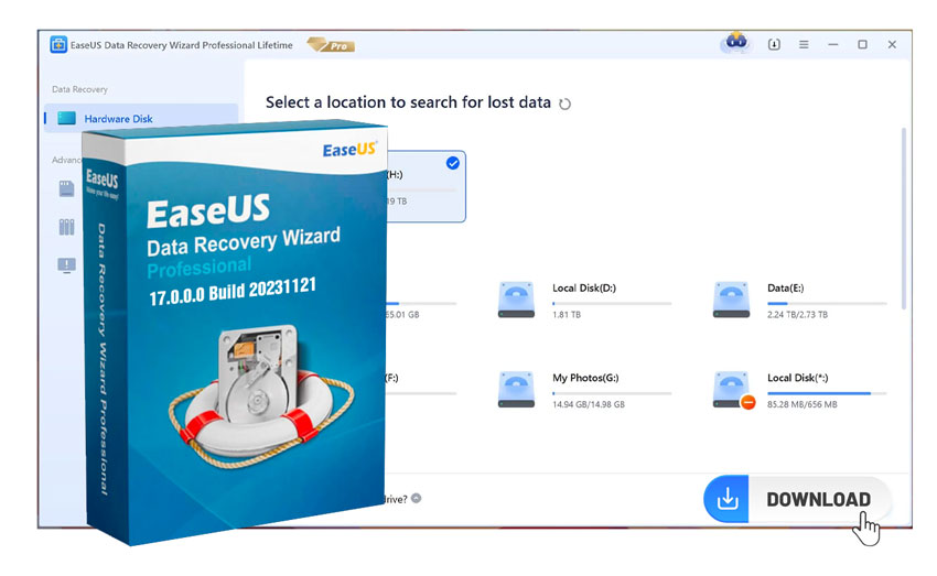 Download EaseUS Data Recovery Wizard 17.0 Full Crack