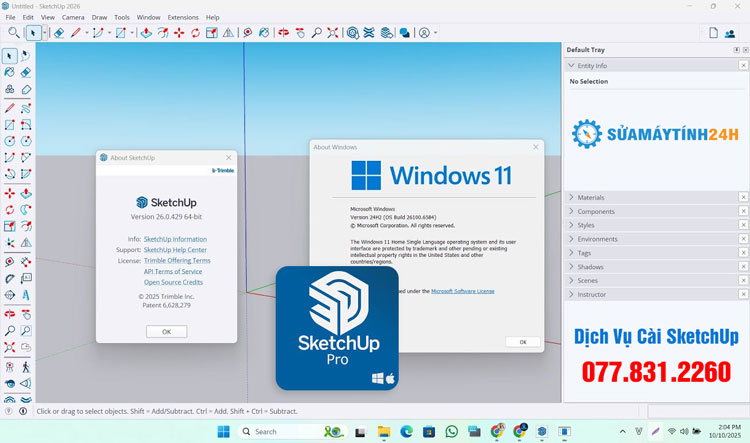 Dịch Vụ Cài Đặt SketchUp Pro Full Crack