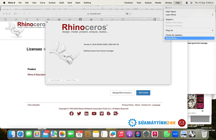 Dịch Vụ Cài Đặt Rhinoceros Cho MacOs