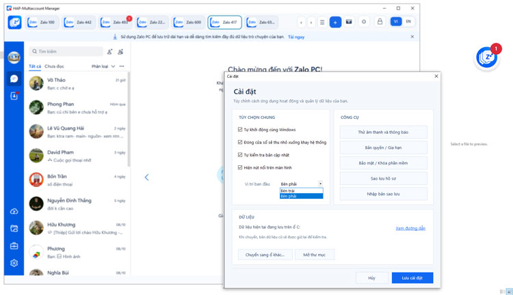 #5 Phần Mềm Đăng Nhập Nhiều Zalo Trên Máy Tính PC Miễn Phí 9 hap multiaccount 3