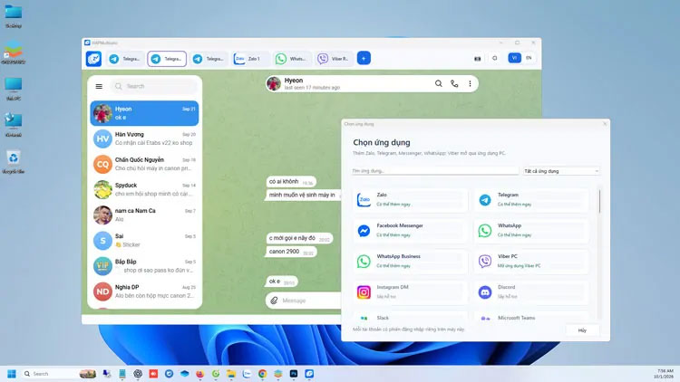Thêm ứng dụng trong HAP-Multizalo