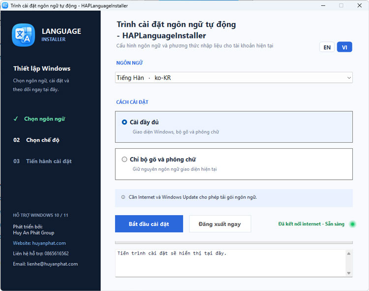 Tải HAPLanguageInstaller Cài Ngôn Ngữ Cho Máy Tính Tự Động 12 phan mem haplanguageinstaller